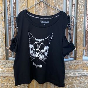 BLACKCRAFT CULT BLACK CROP TOP XL PUNK